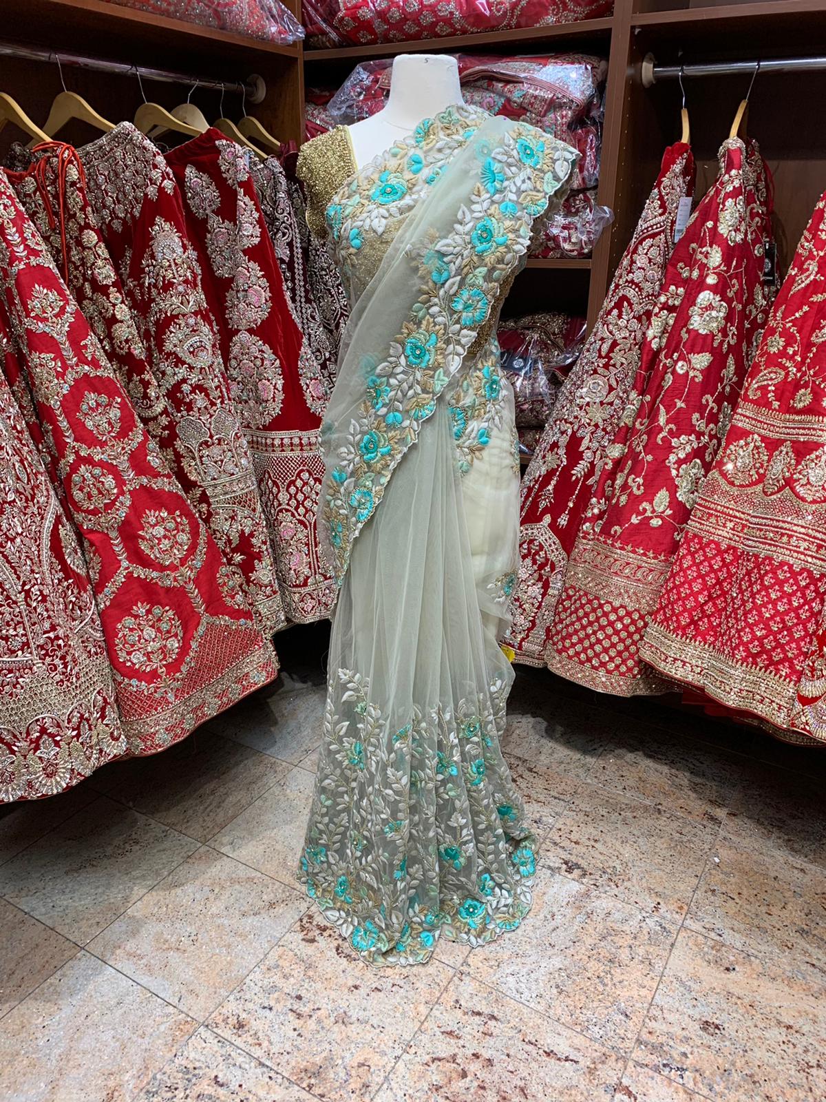 Mint Green Saree PWS-067