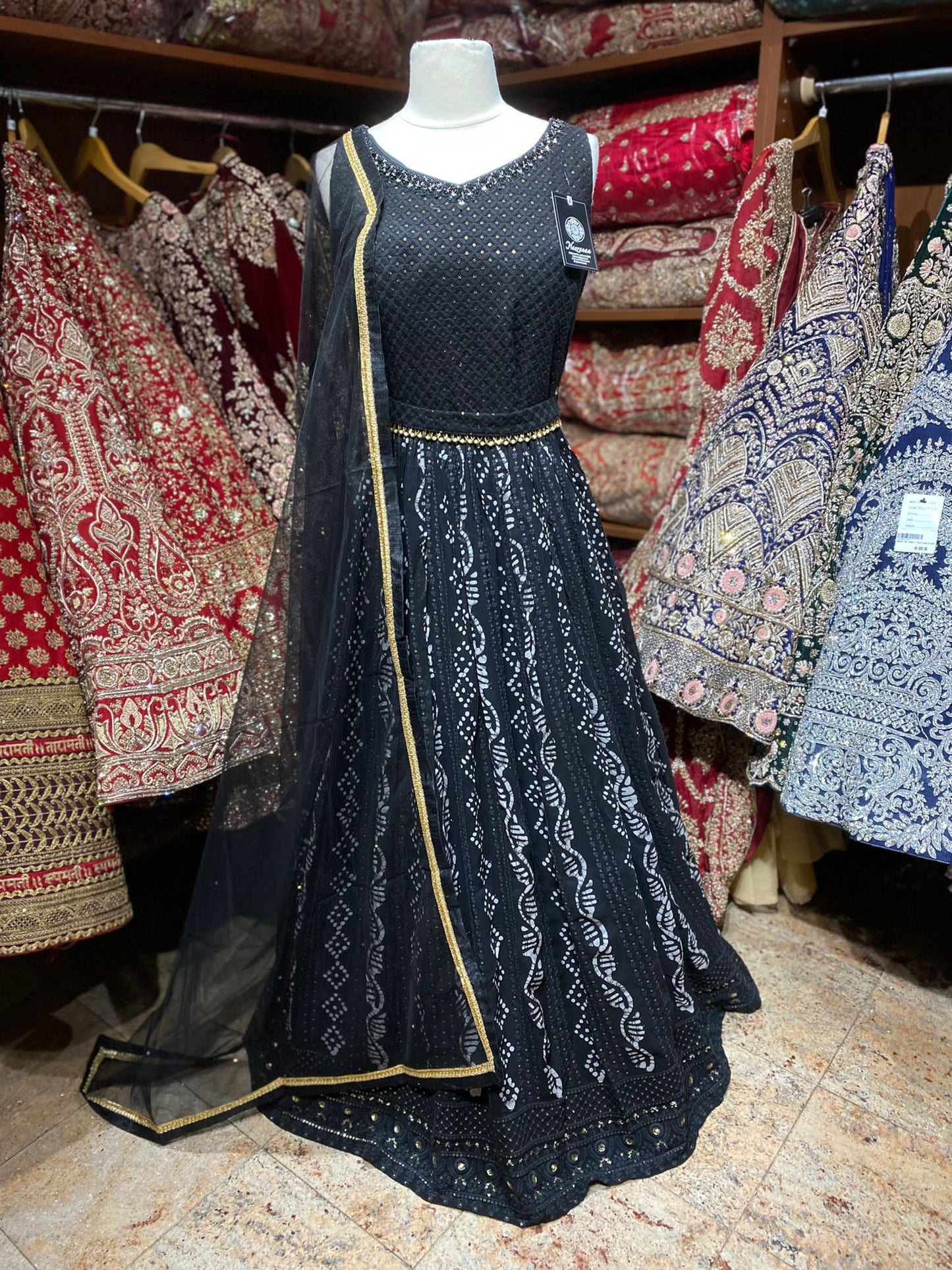 Jade Black Anarkali PWA-103