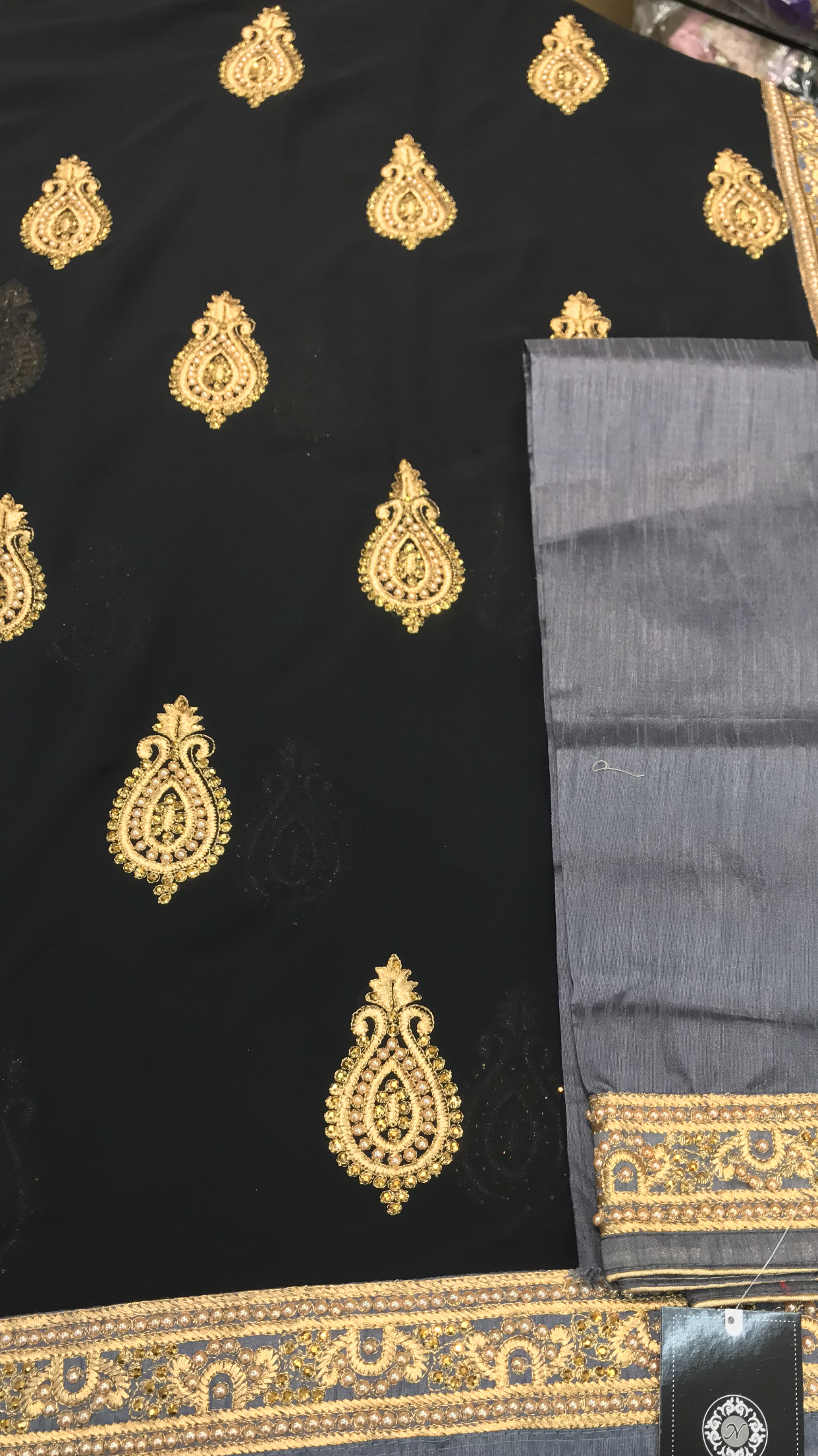 Black Georgette Saree