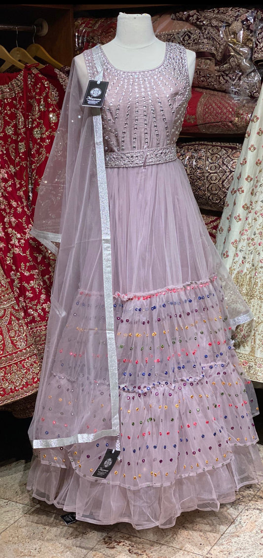 Lavender Pink Anarkali PWA-098