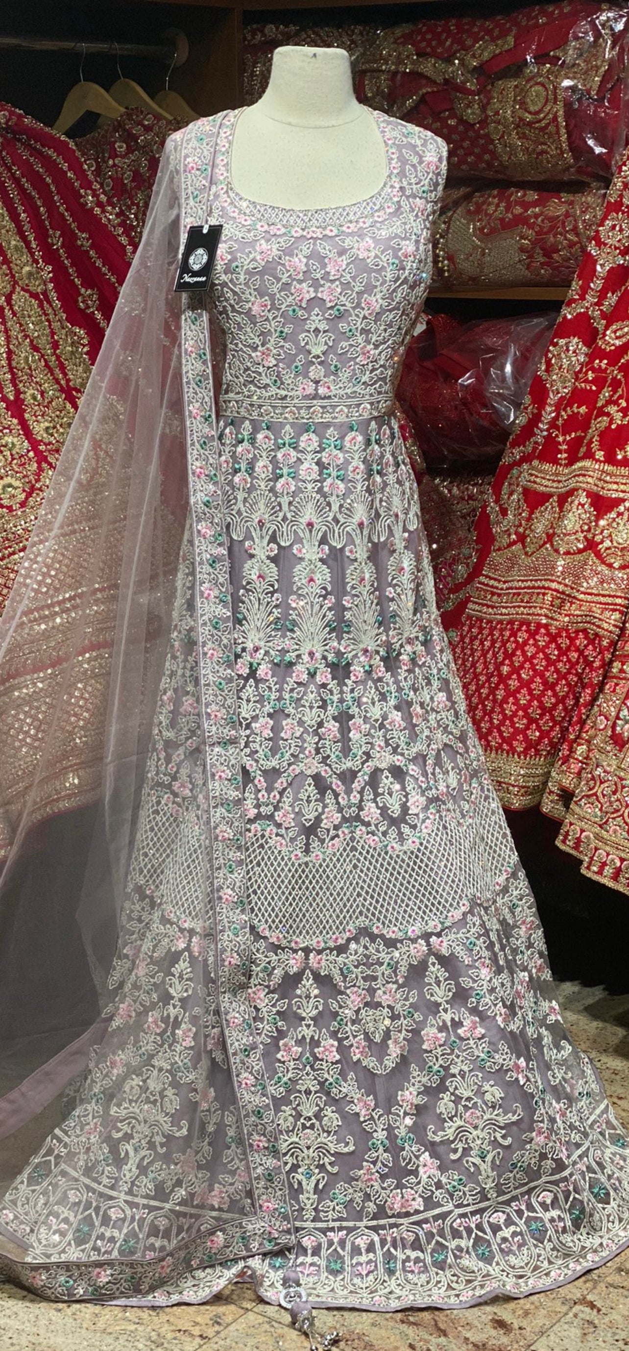 Lavender Blush Purple Anarkali PWA-039