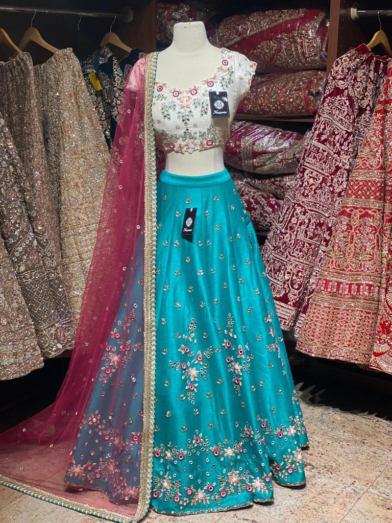 Pacific Blue Party Wear Lehenga PWL-046