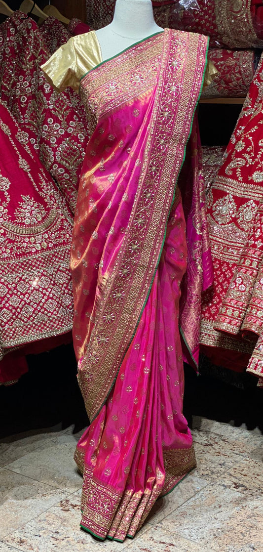 Dark Pink Saree PWS-087