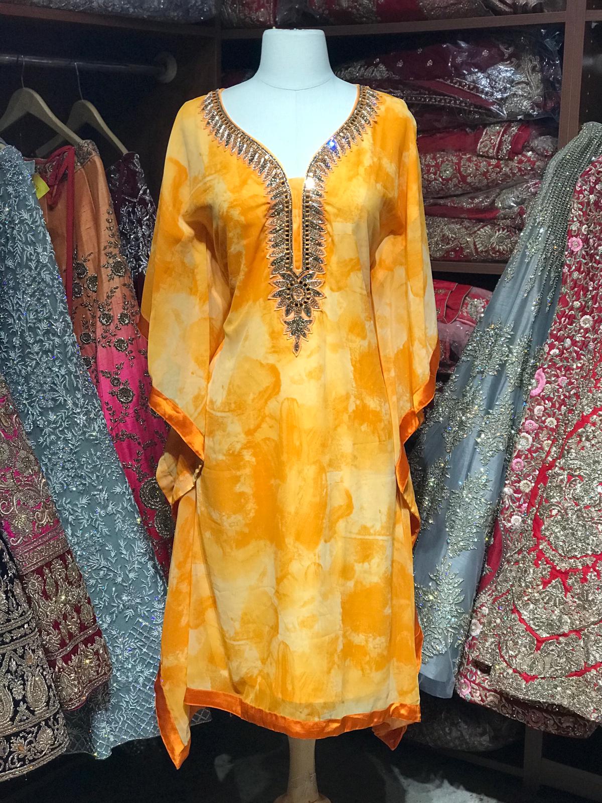 Printed Kaftan W/Lining D104