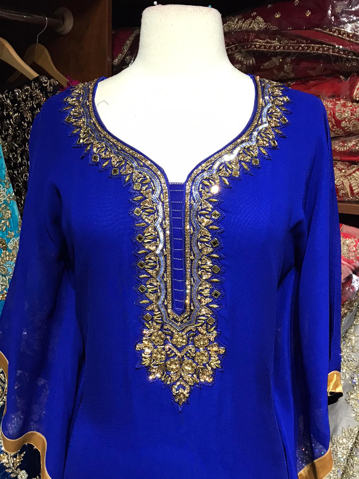 Solid Colored Kaftan W/Lining D101A