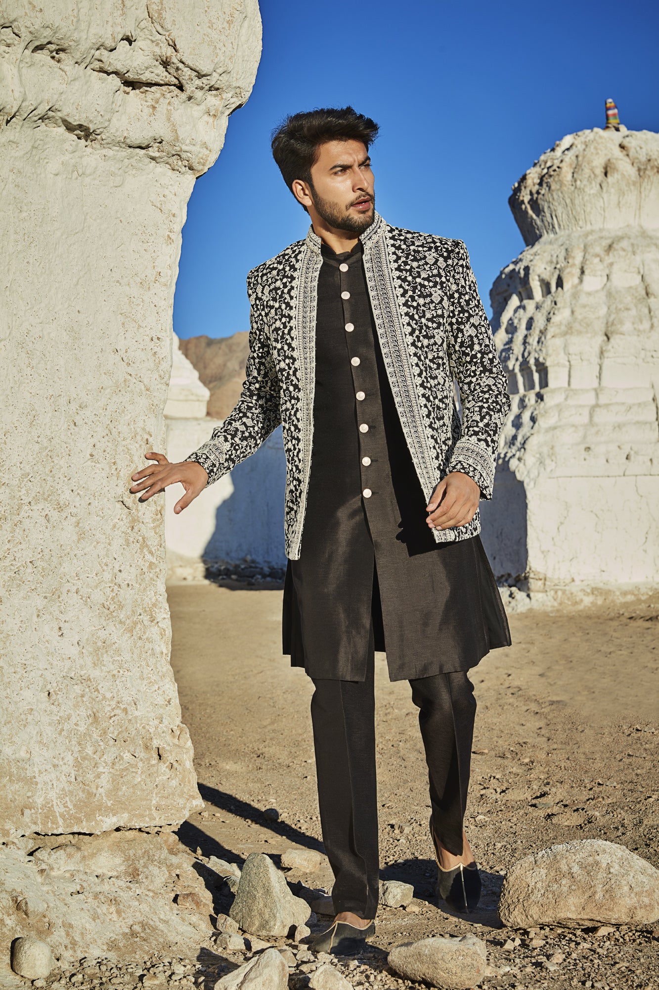 Mens Open Jacket Sherwani SWD8/9