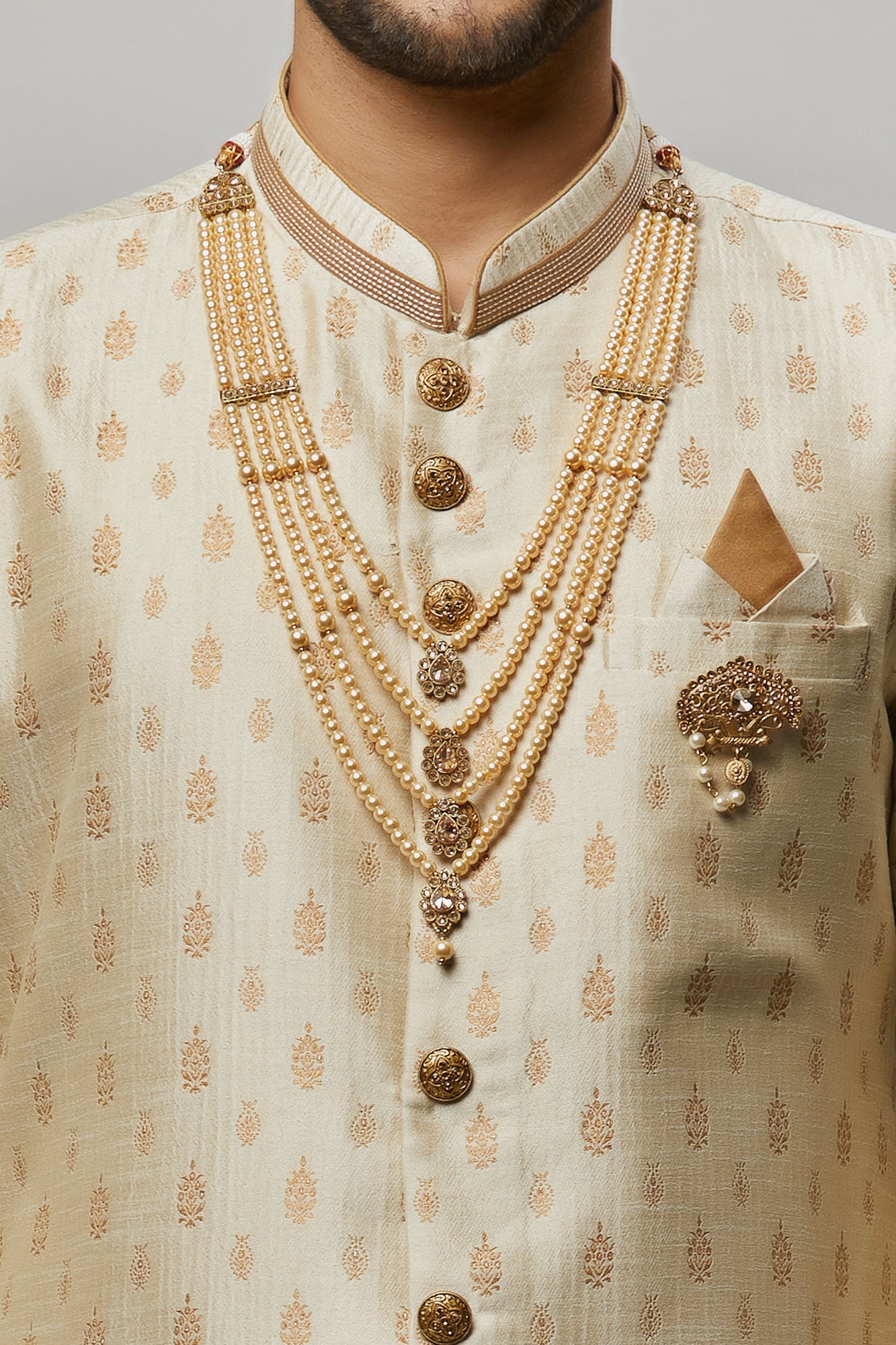 Mens Maharaja Pearl Necklace