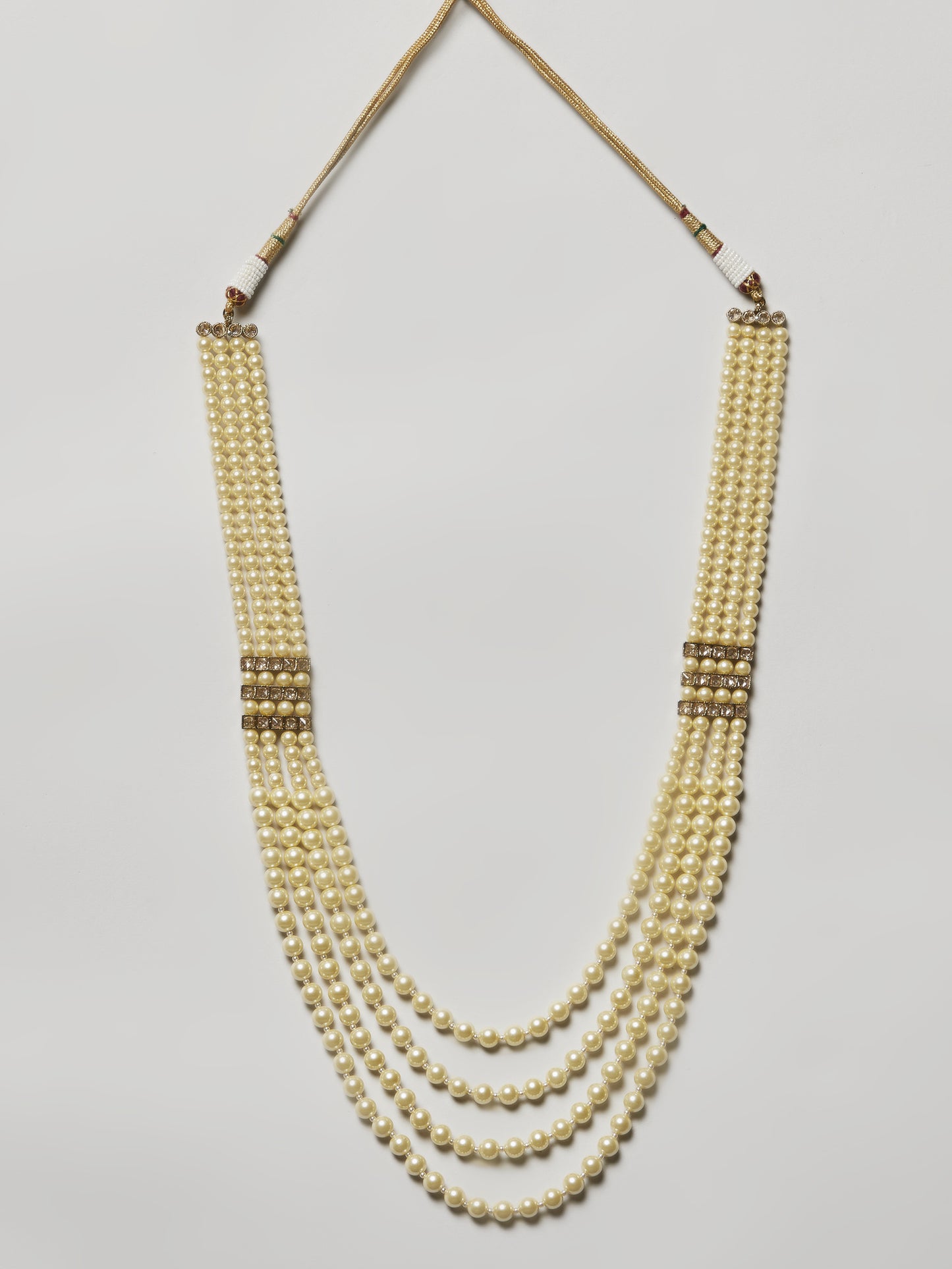 Mens Pearl Necklace With Contrast Colors