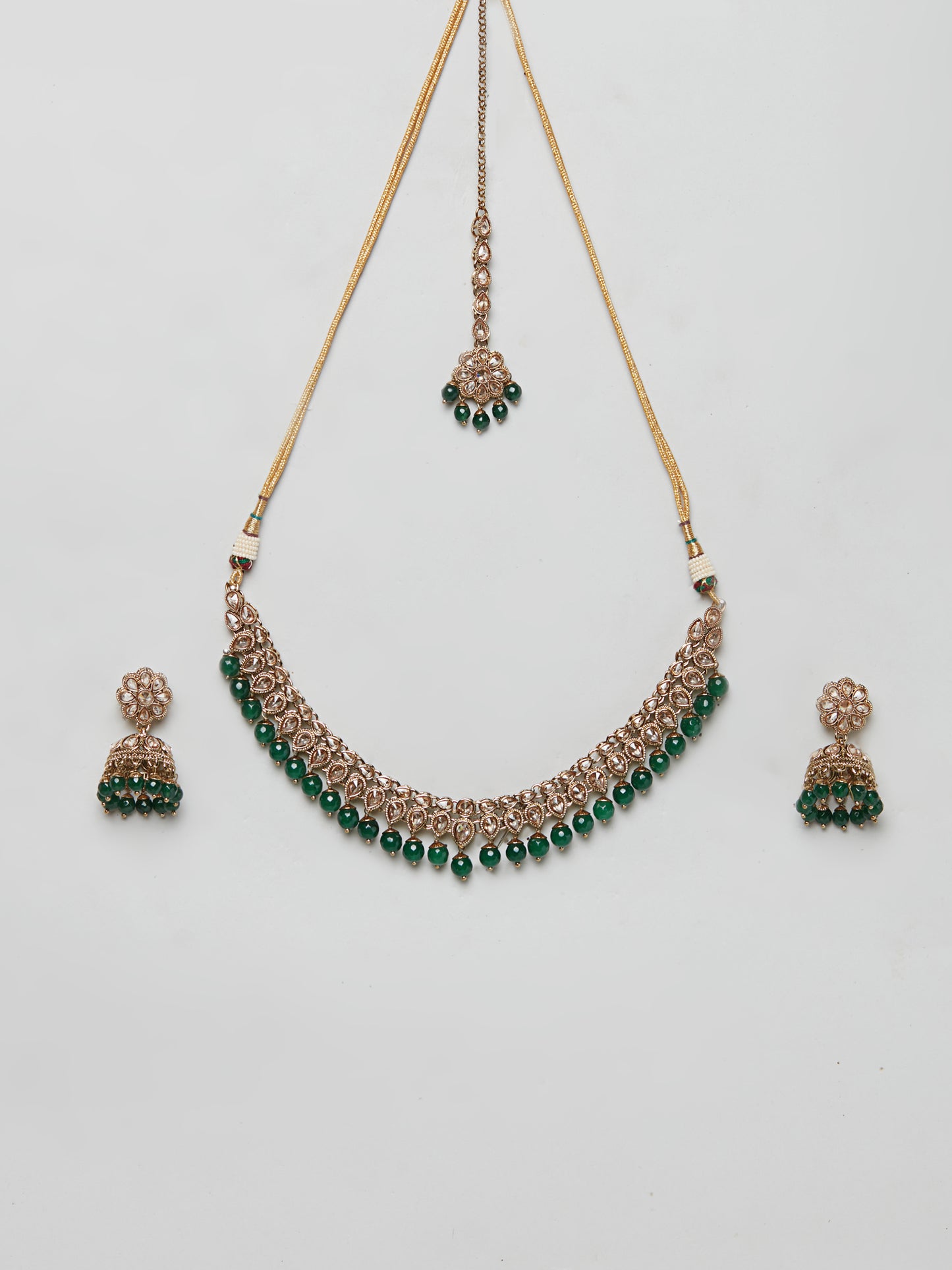 Kundan Necklace Set W/Earrings & Mang Tikka NSD10