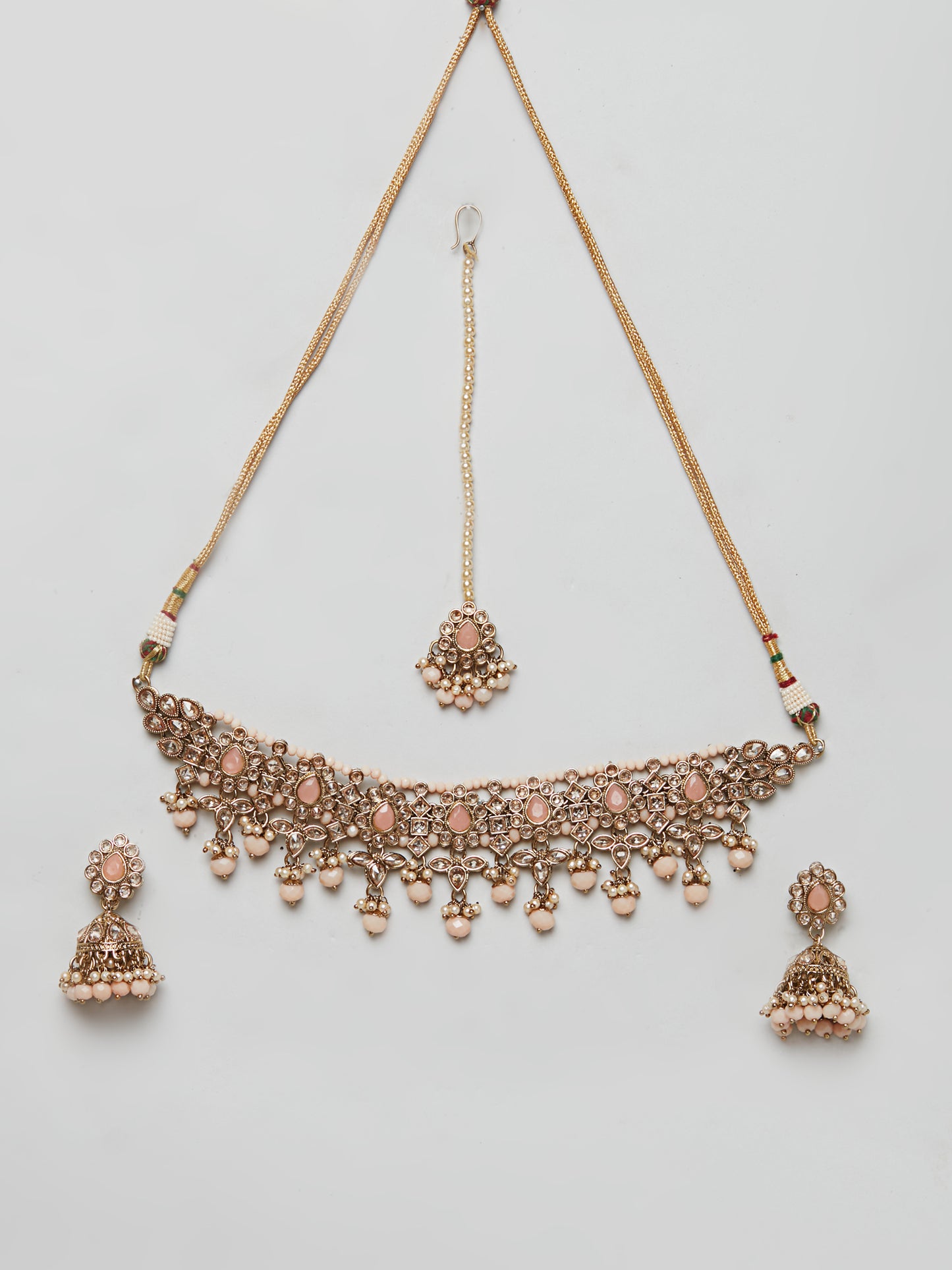 Kundan Necklace Set W/Earrings & Mang Tikka NSD11