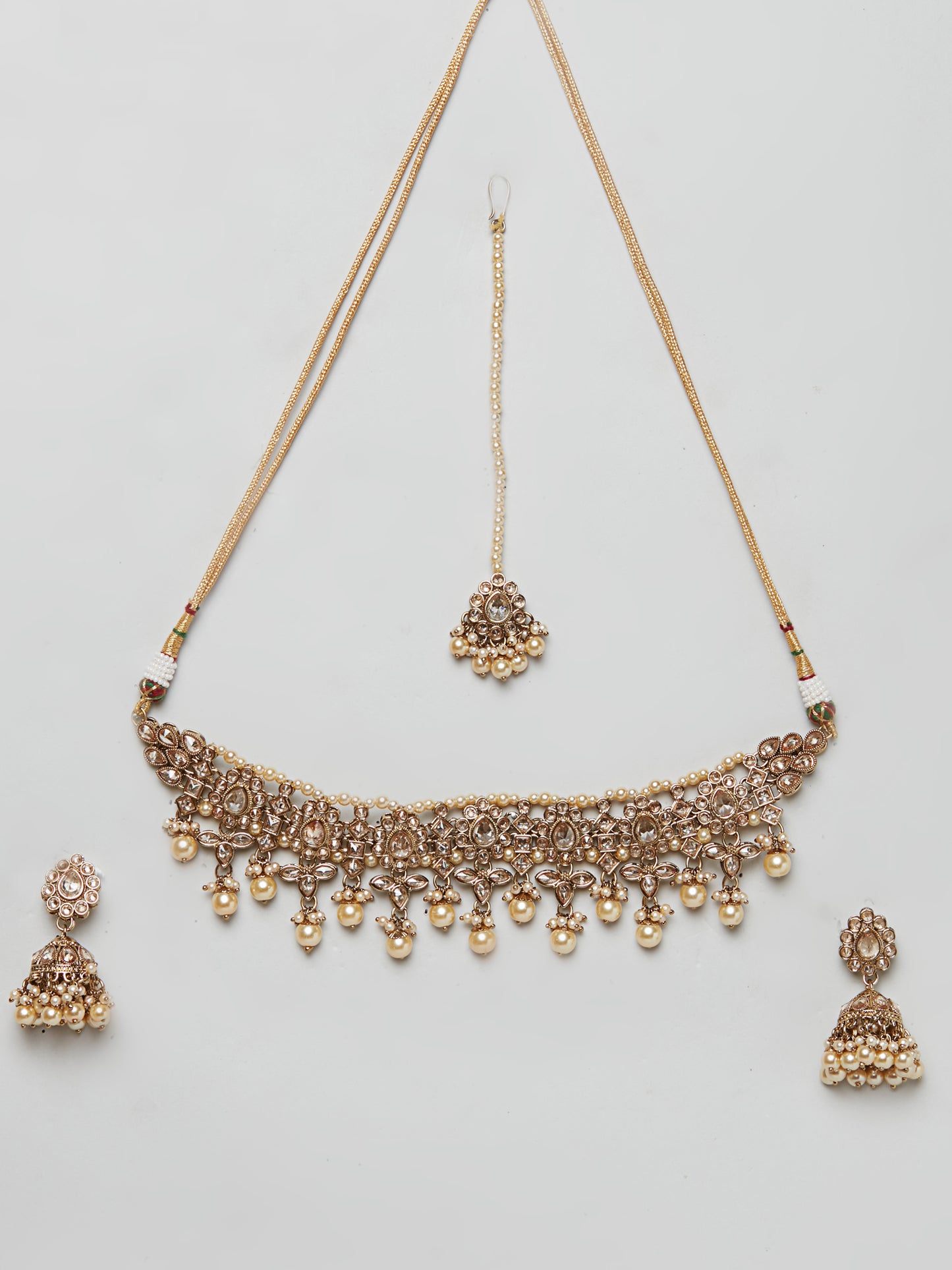 Kundan Necklace Set W/Earrings & Mang Tikka NSD11