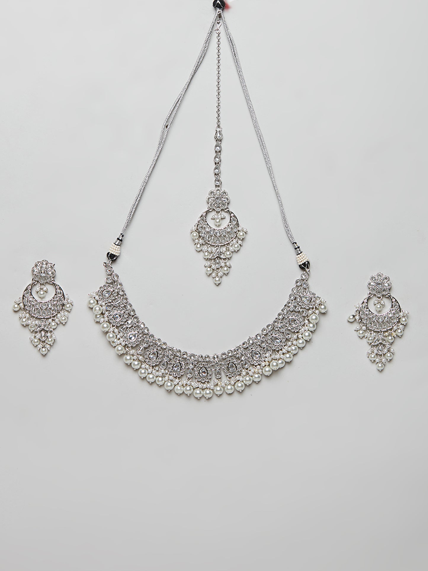 Kundan Necklace Set W/Earrings & Mang Tikka NSD5