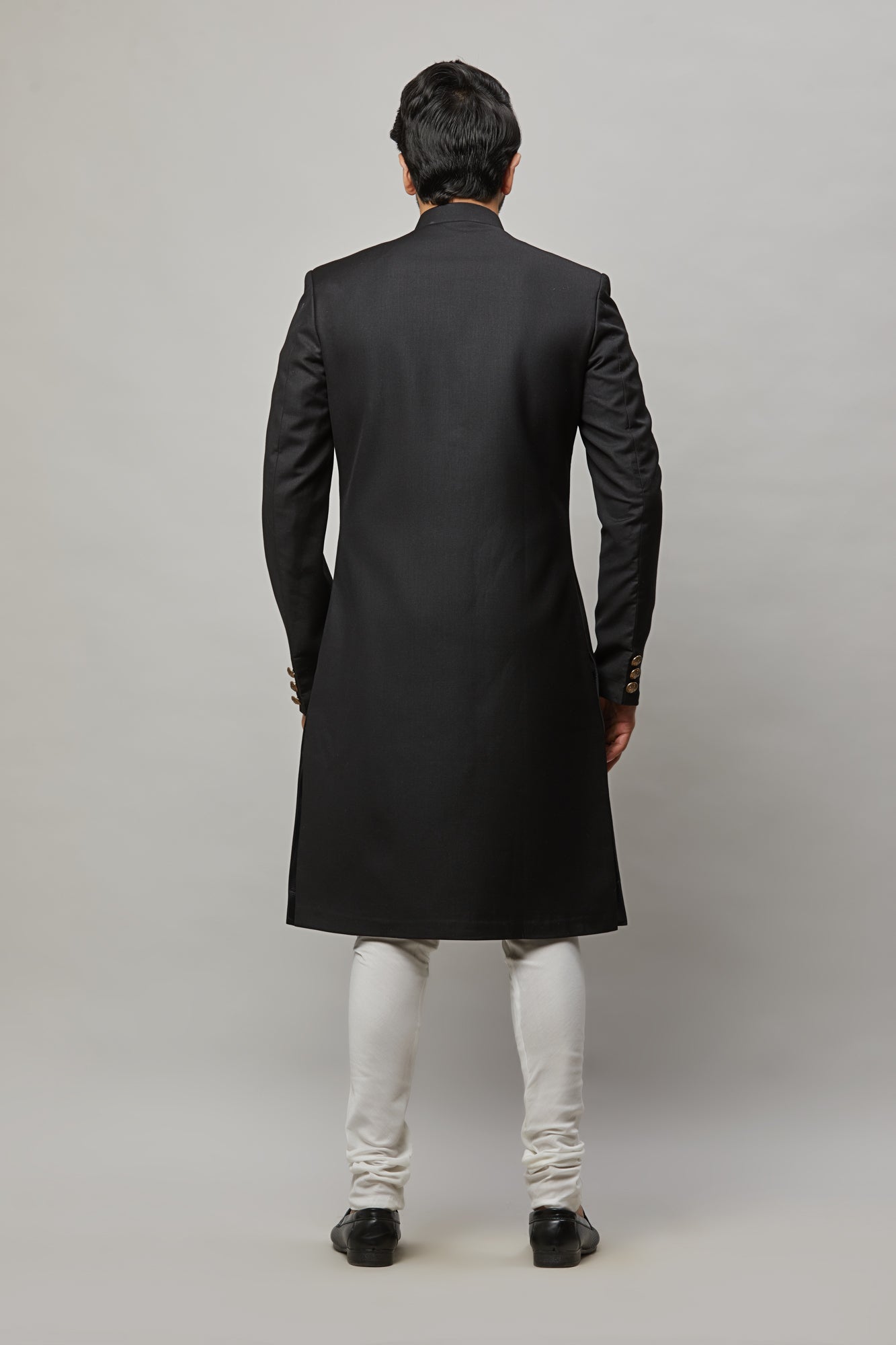 Mens Black Sherwani SWD3