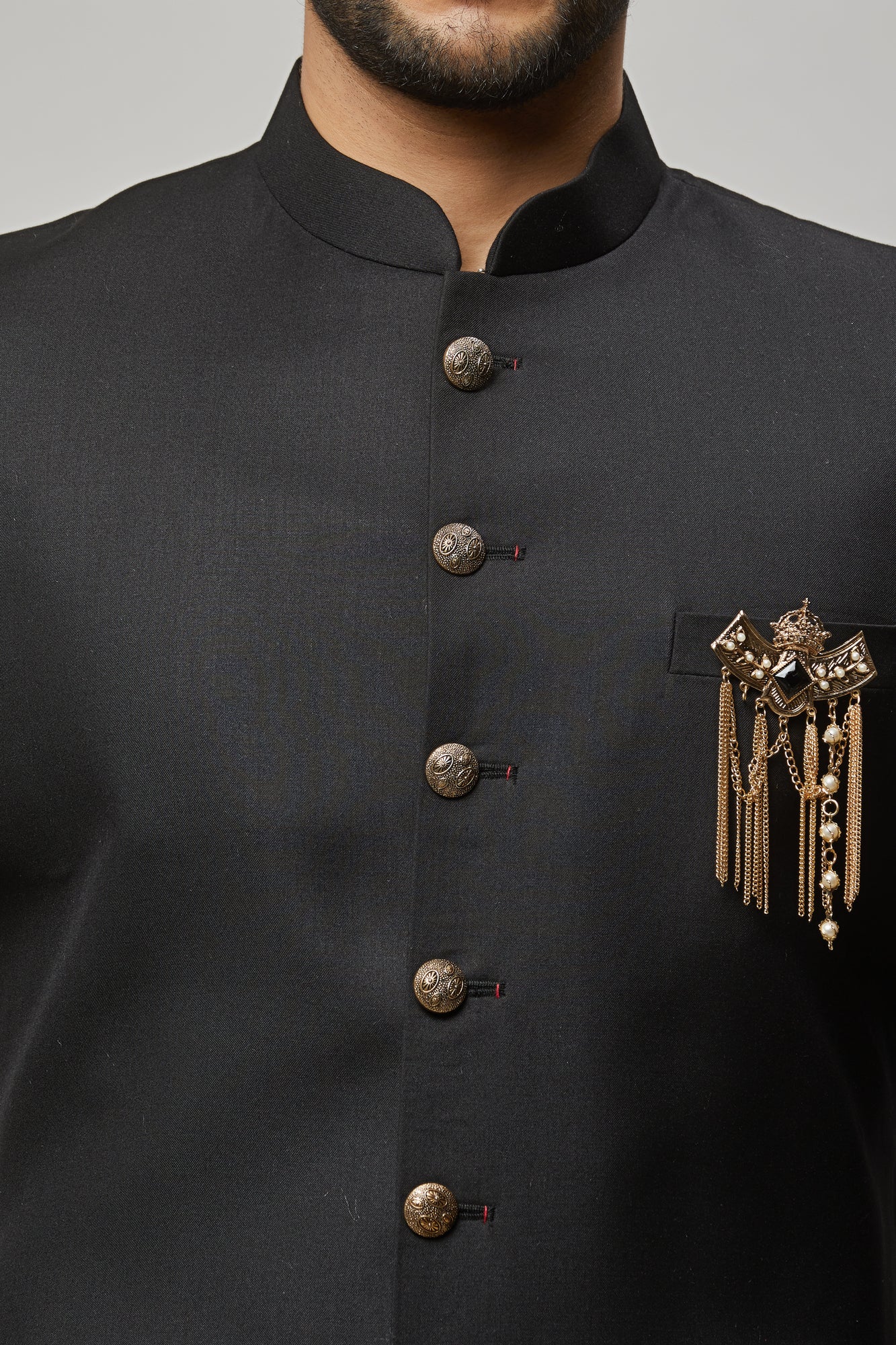 Mens Black Sherwani SWD3