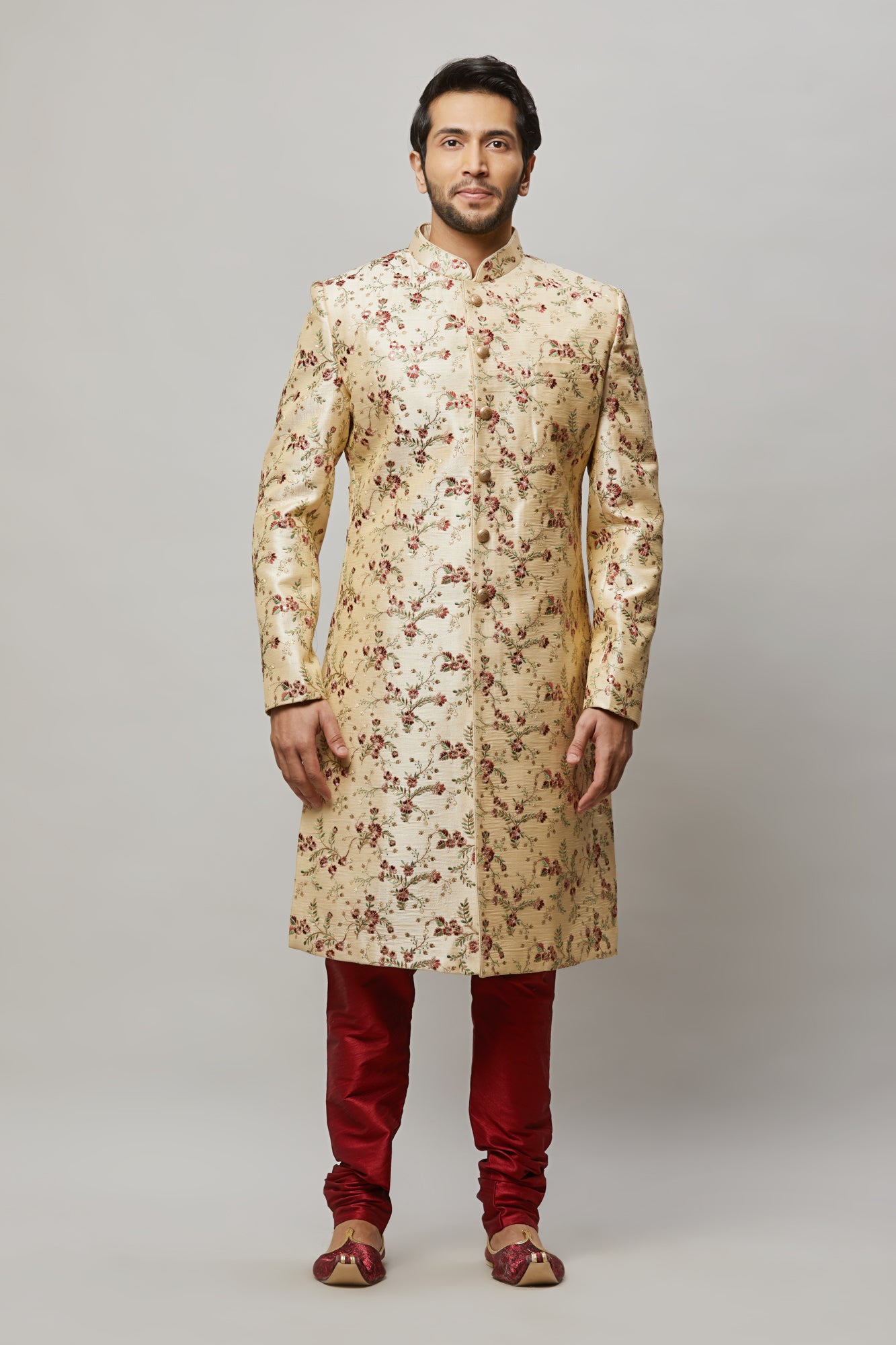 Mens Floral Sherwani SWD4