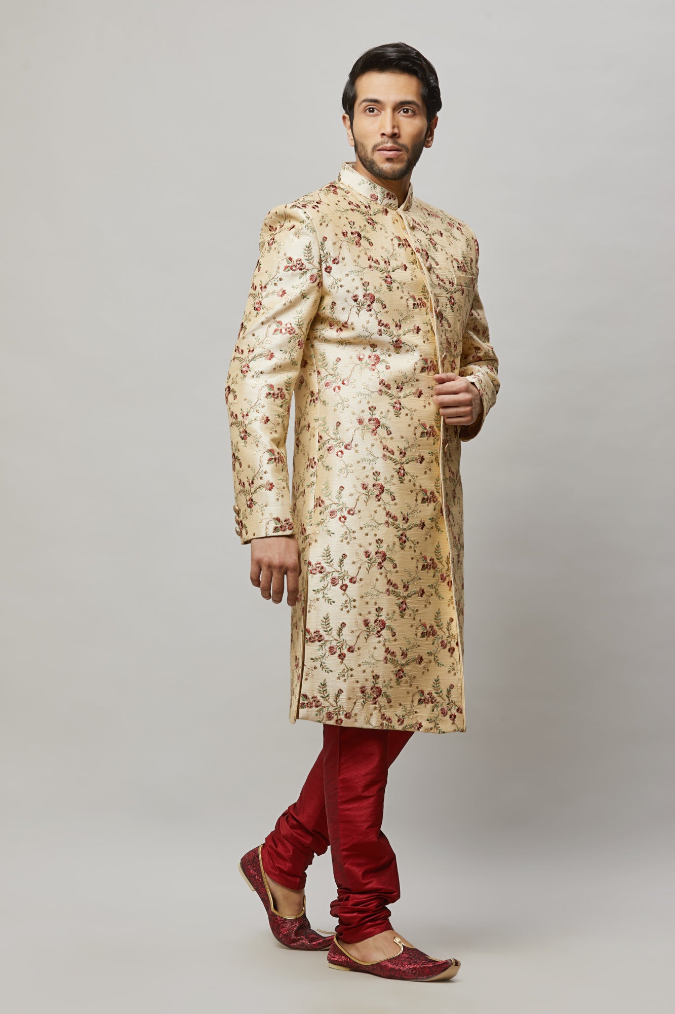 Mens Floral Sherwani SWD4