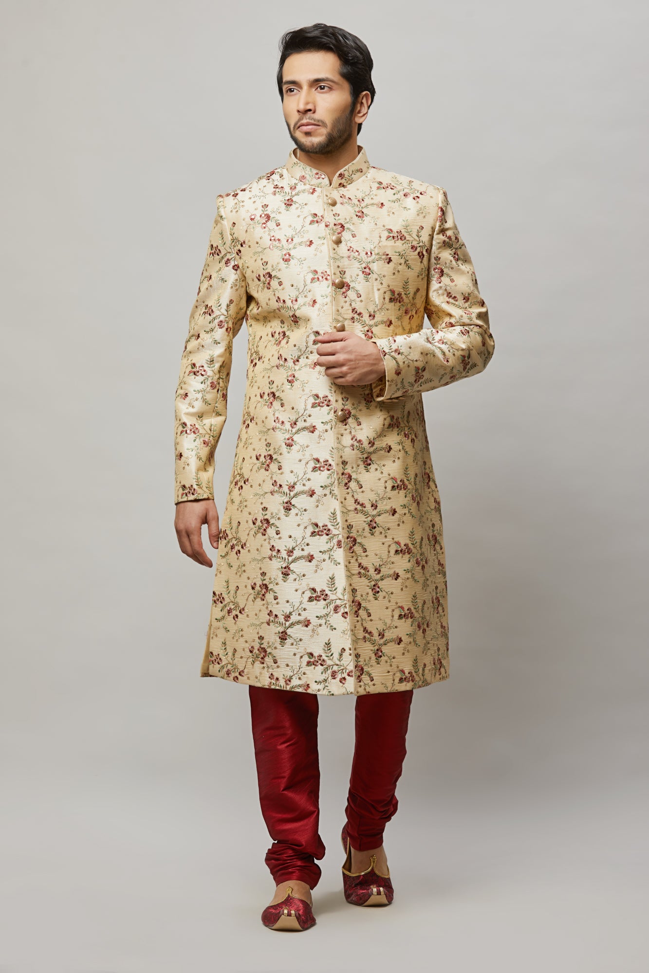 Mens Floral Sherwani SWD4