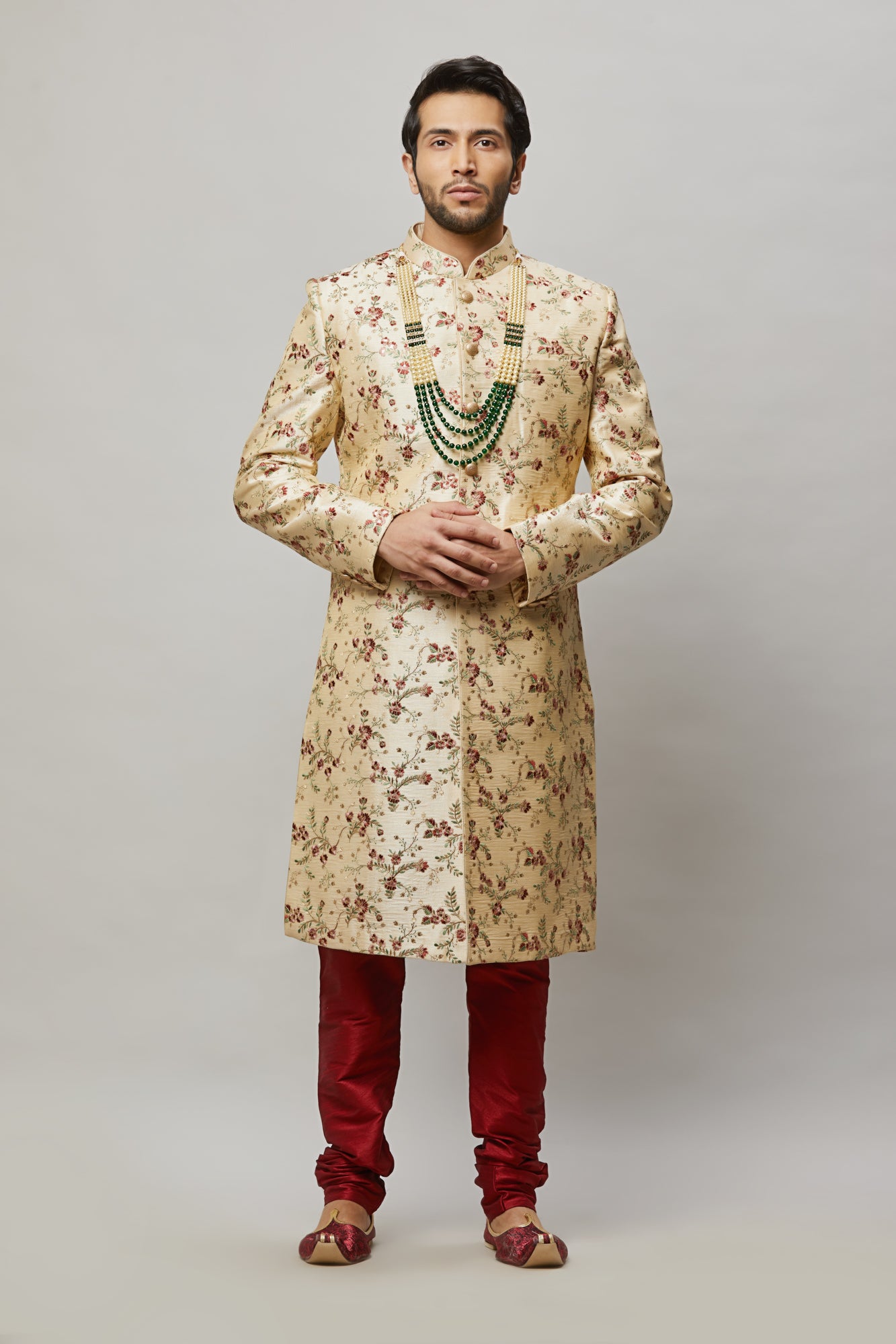 Mens Floral Sherwani SWD4