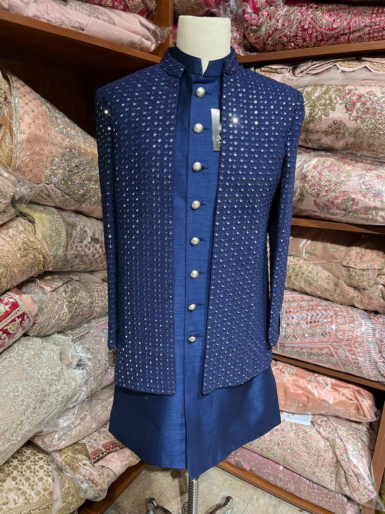 open jacket sherwani D-011