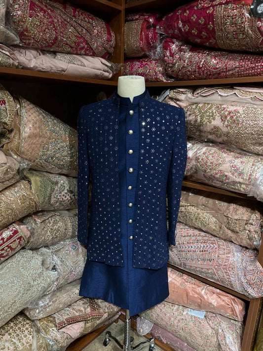 Open Jacket Sherwani D-012