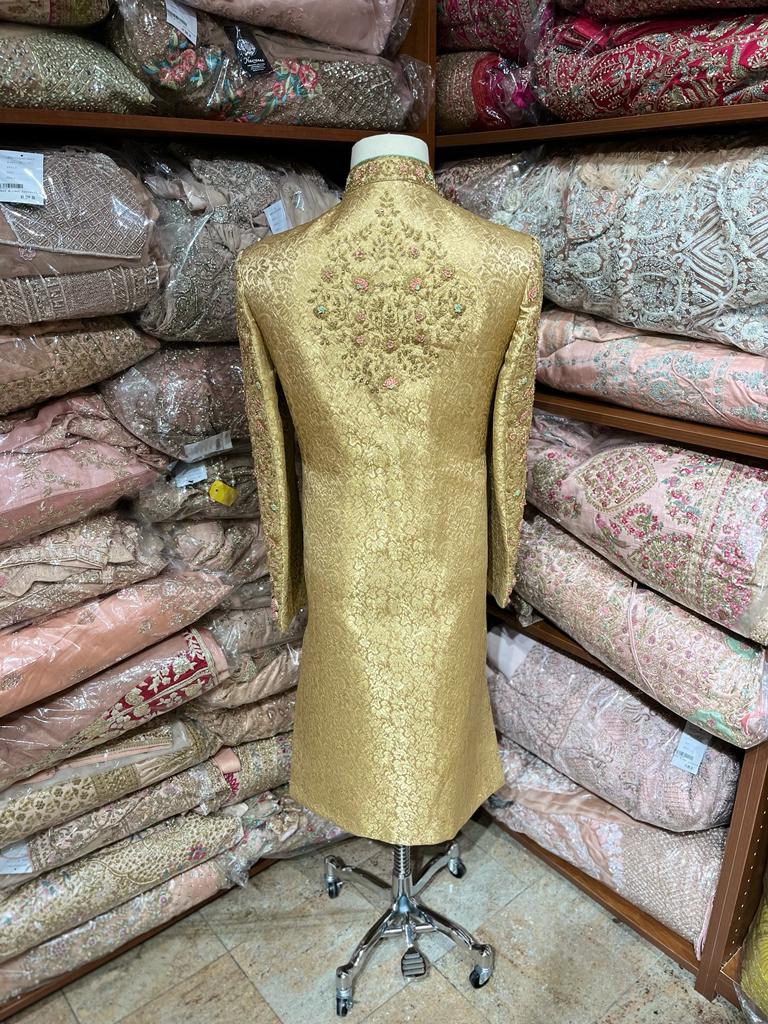 Gold Silk Sherwani