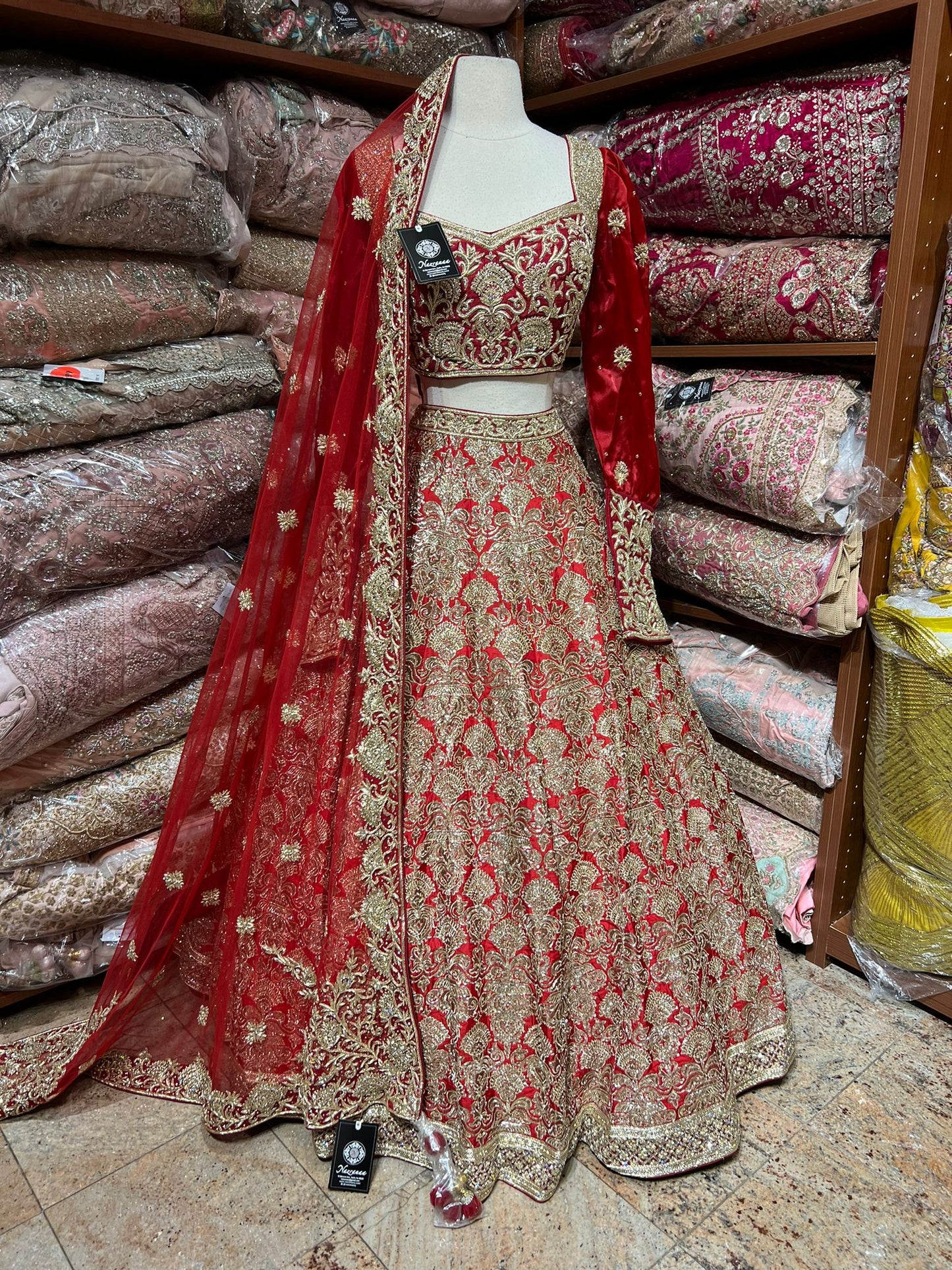 FireBrick Bridal Lehenga BL-037