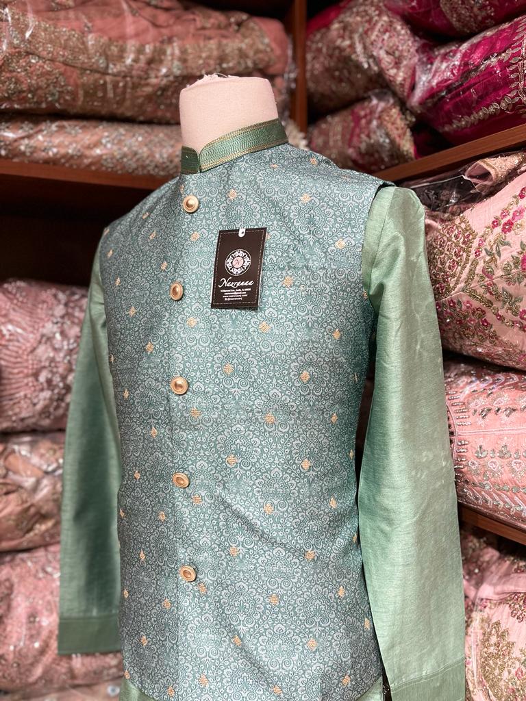 Mens Kurta Vest Set D-004