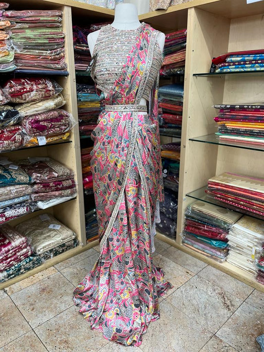 Pre-Stitched Saree W/ Readymade Blouse - D002