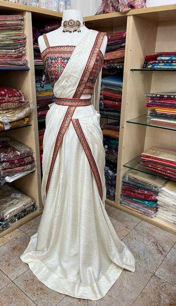 Pre-Stitched Saree W/ Readymade Blouse - D003