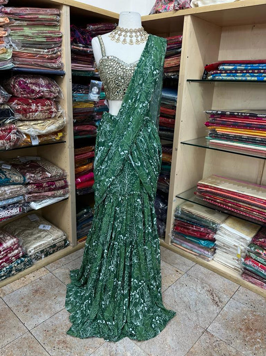 Pre-Stitched Saree W/ Readymade Blouse - D004