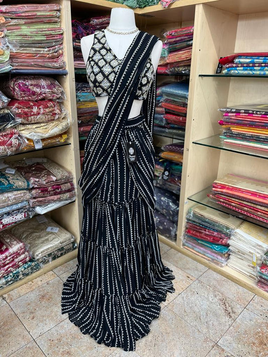 Pre-Stitched Saree W/ Readymade Blouse - D005