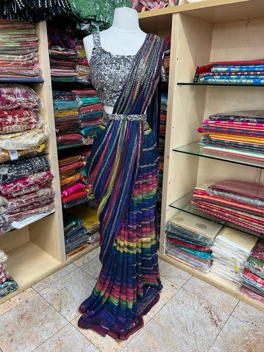 Pre-Stitched Saree W/ Readymade Blouse - D006