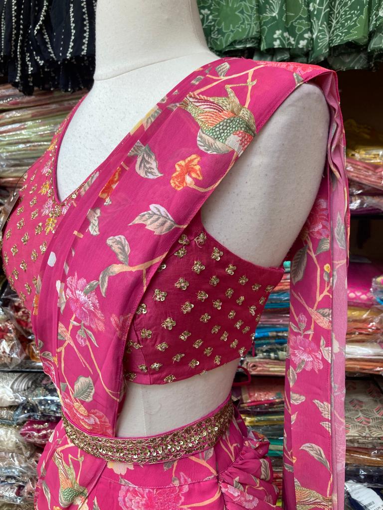 Pre-Stitched Saree W/ Readymade Blouse - D009