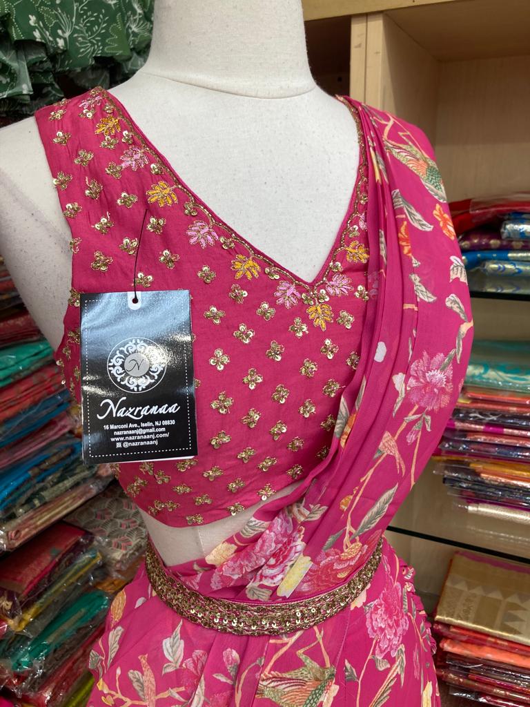 Pre-Stitched Saree W/ Readymade Blouse - D009