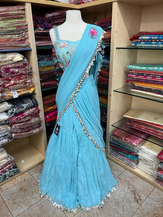 Pre-Stitched Saree W/ Readymade Blouse - D013