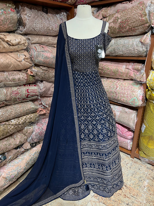 Navy Blue Anarkali PWA-165