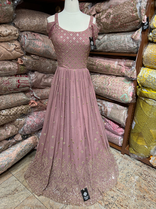 Dusty Pink Anarkali PWA-164