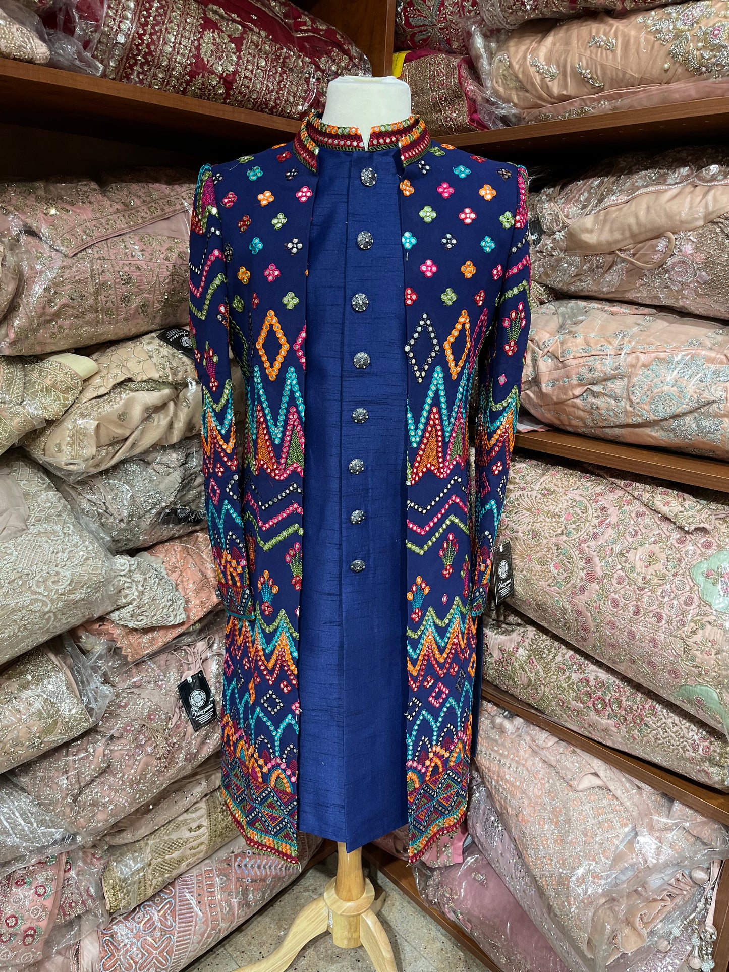 Multicolor Sherwani-D002