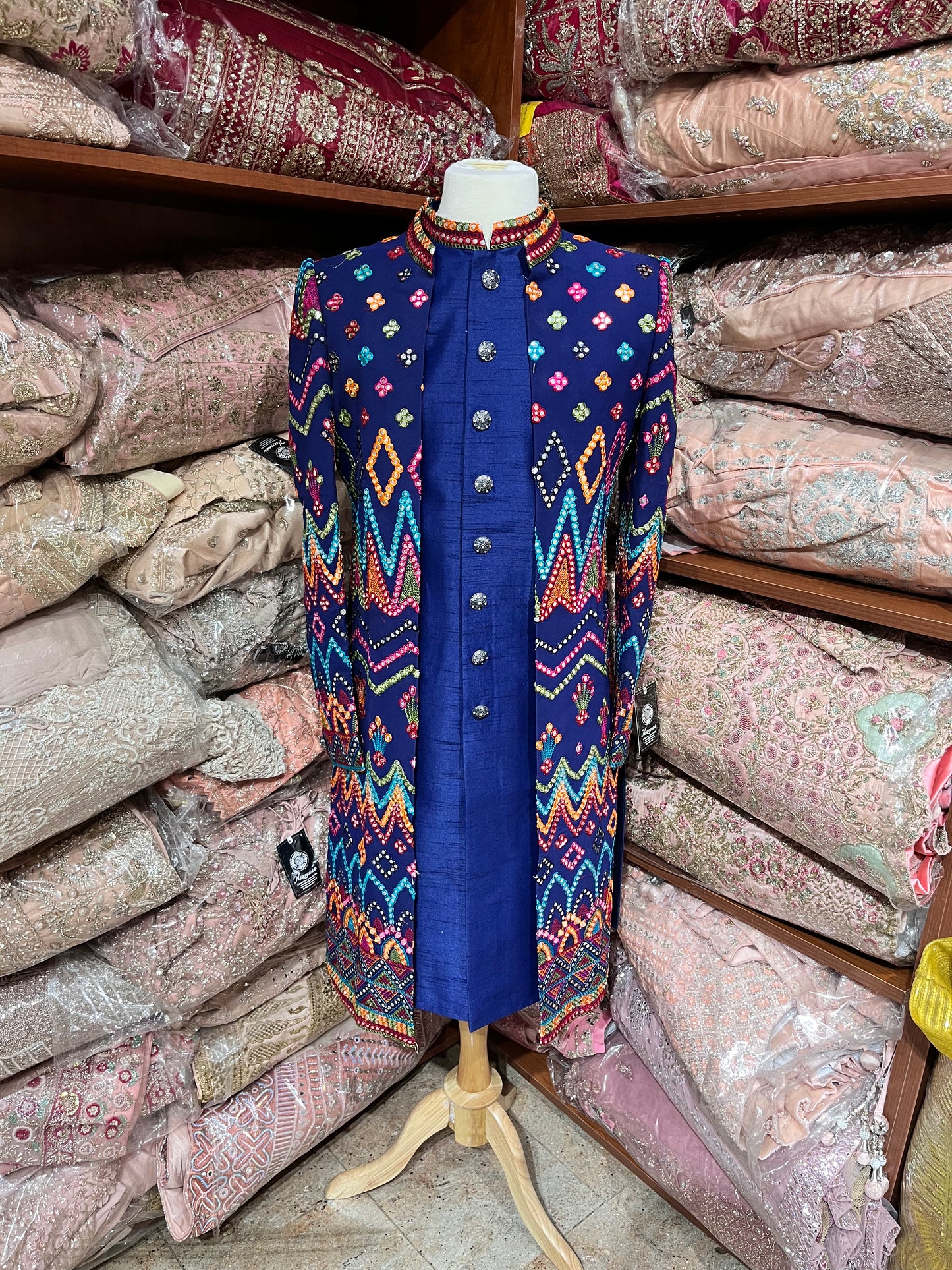 Multicolor Sherwani-D002