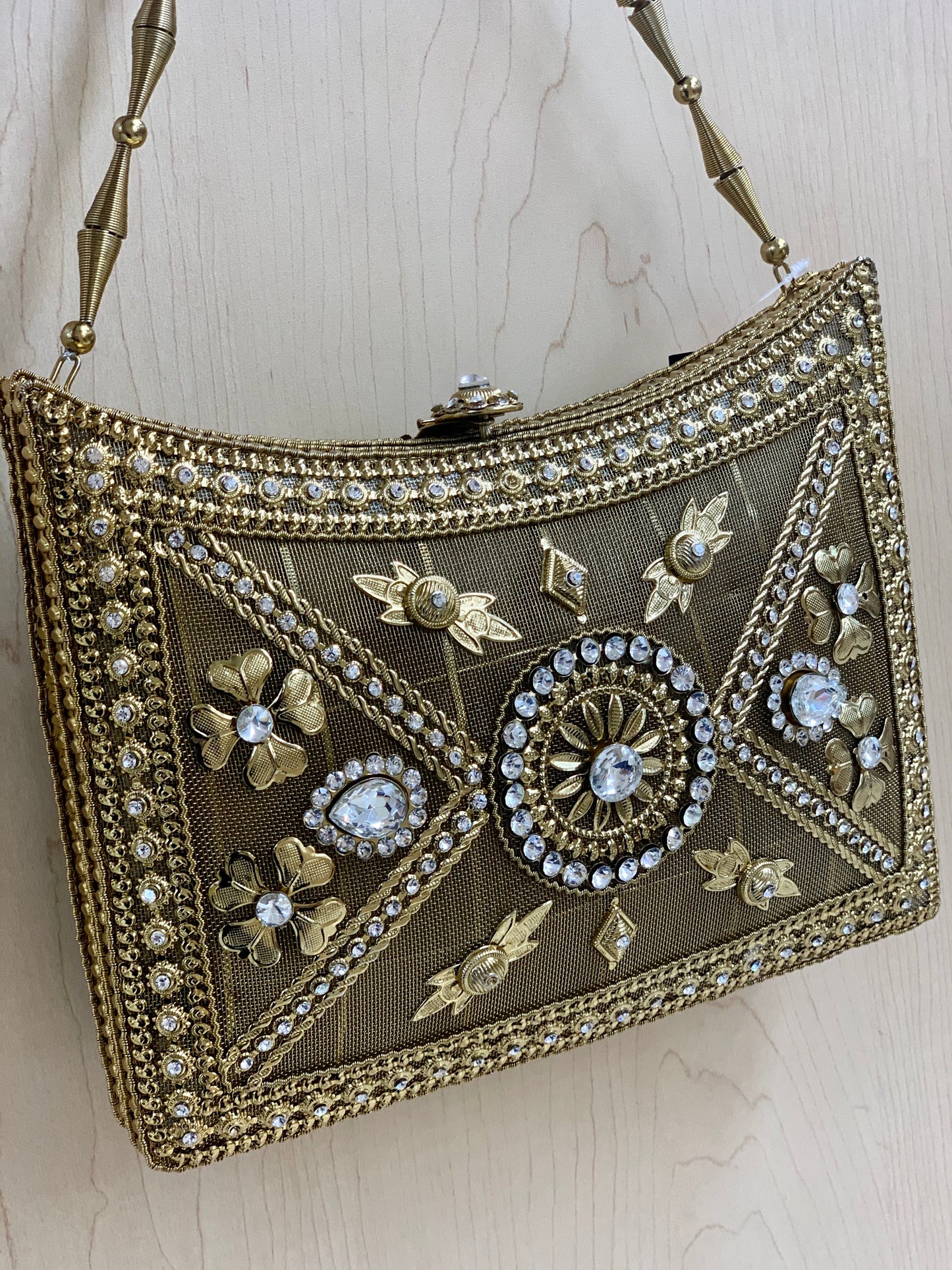 Antique Golden Metal Purse D1