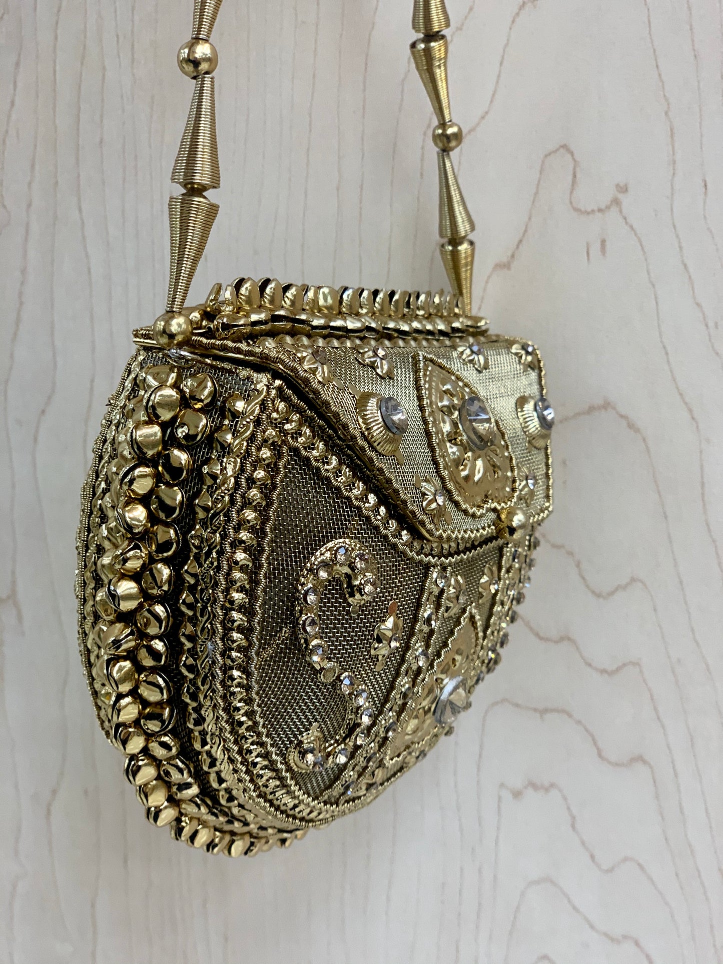 Small Antique Golden Metal Purse D2