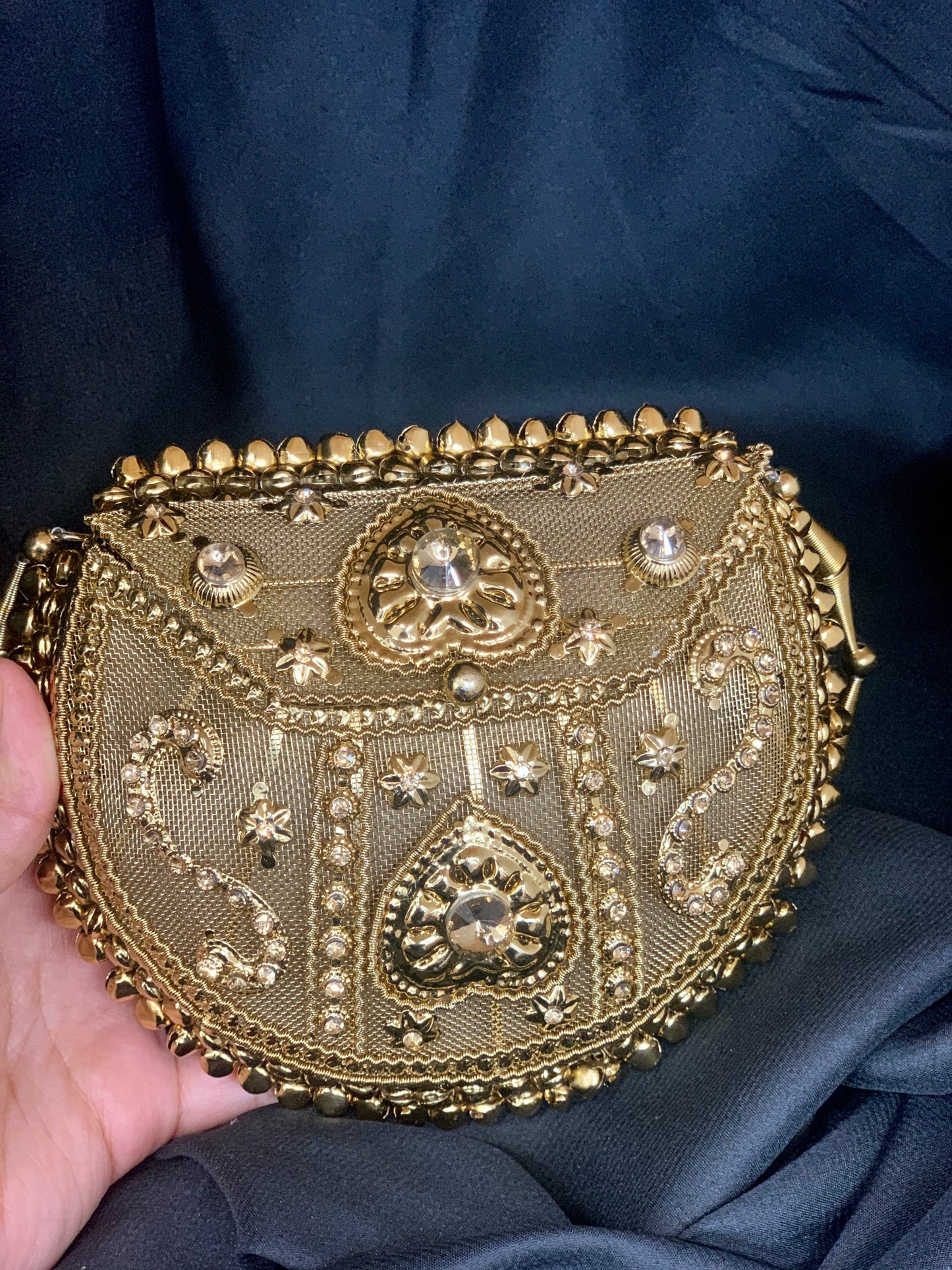 Small Antique Golden Metal Purse D2