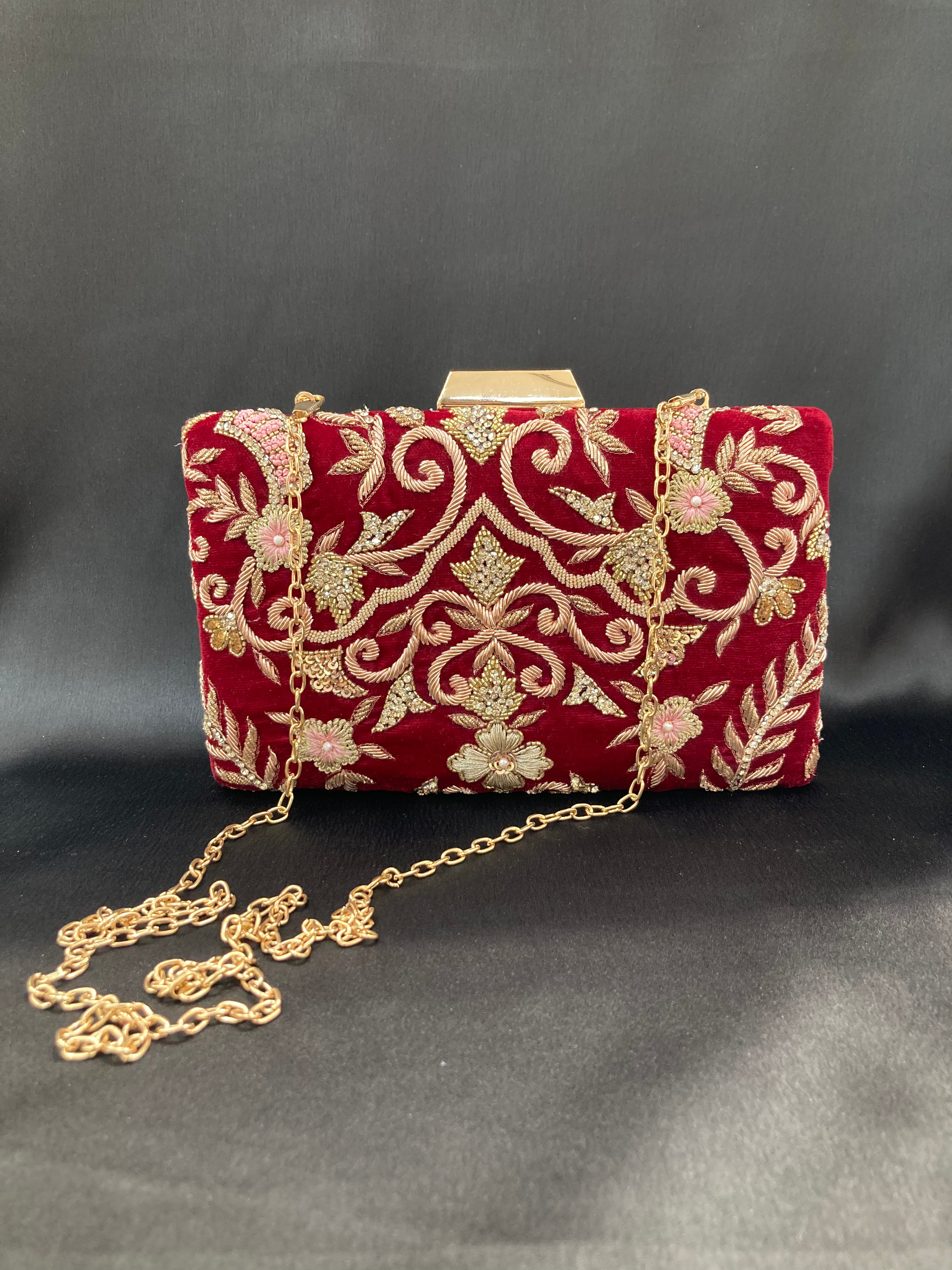 Bridal purse hot sale red colour