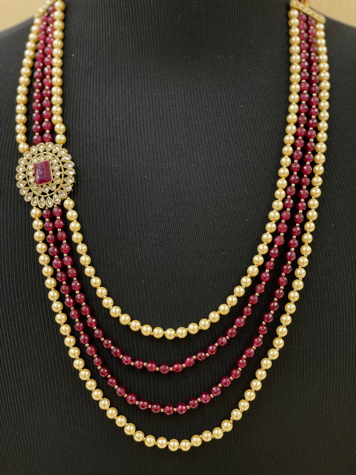 Groom’s Ruby and Pearl Prince Necklace