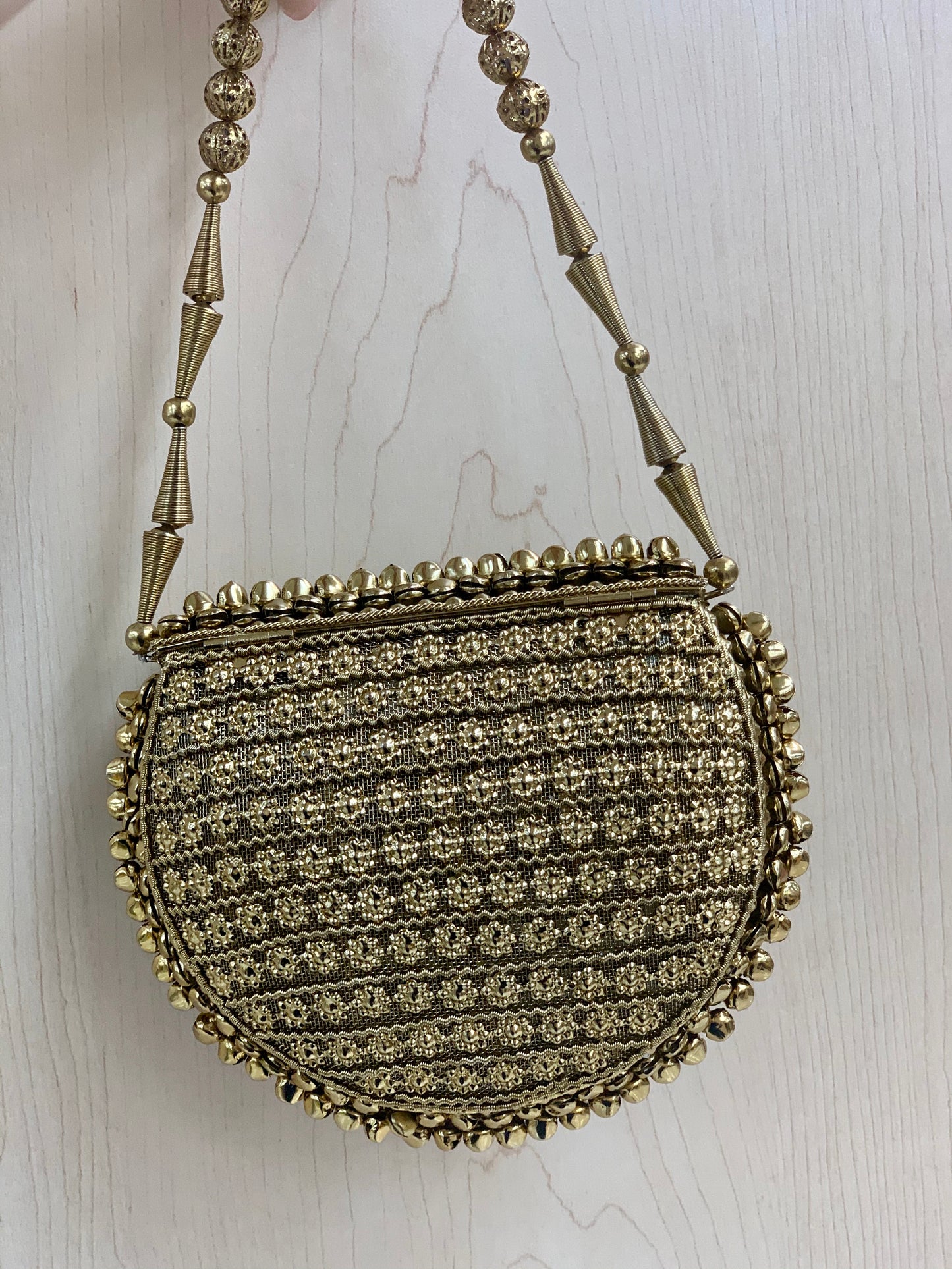 Small Antique Golden Metal Purse D2