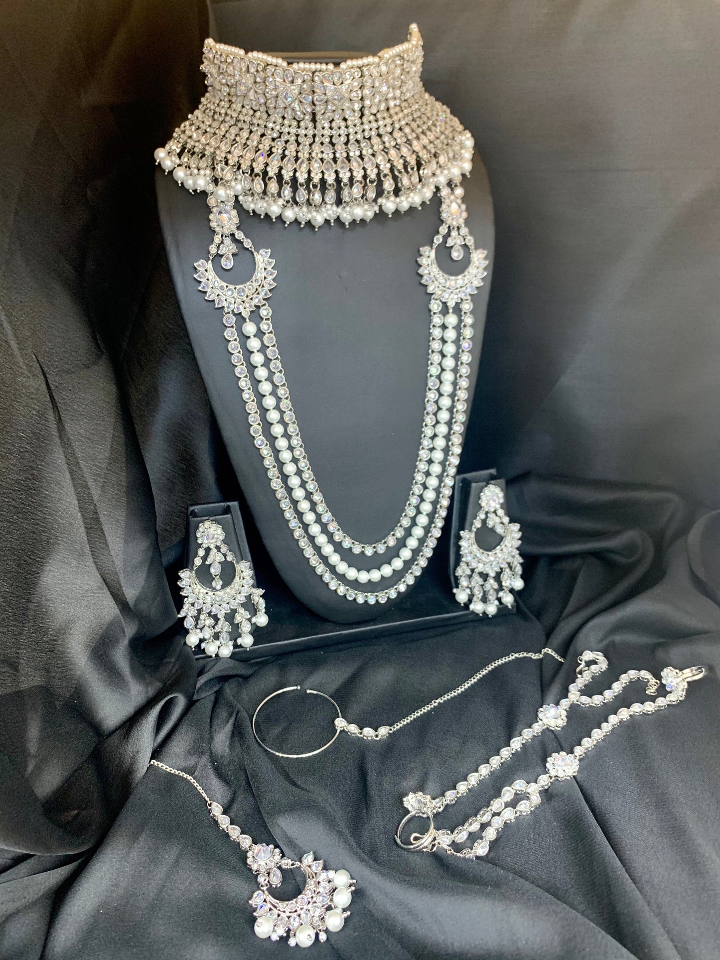 Amala Silver Bridal Set