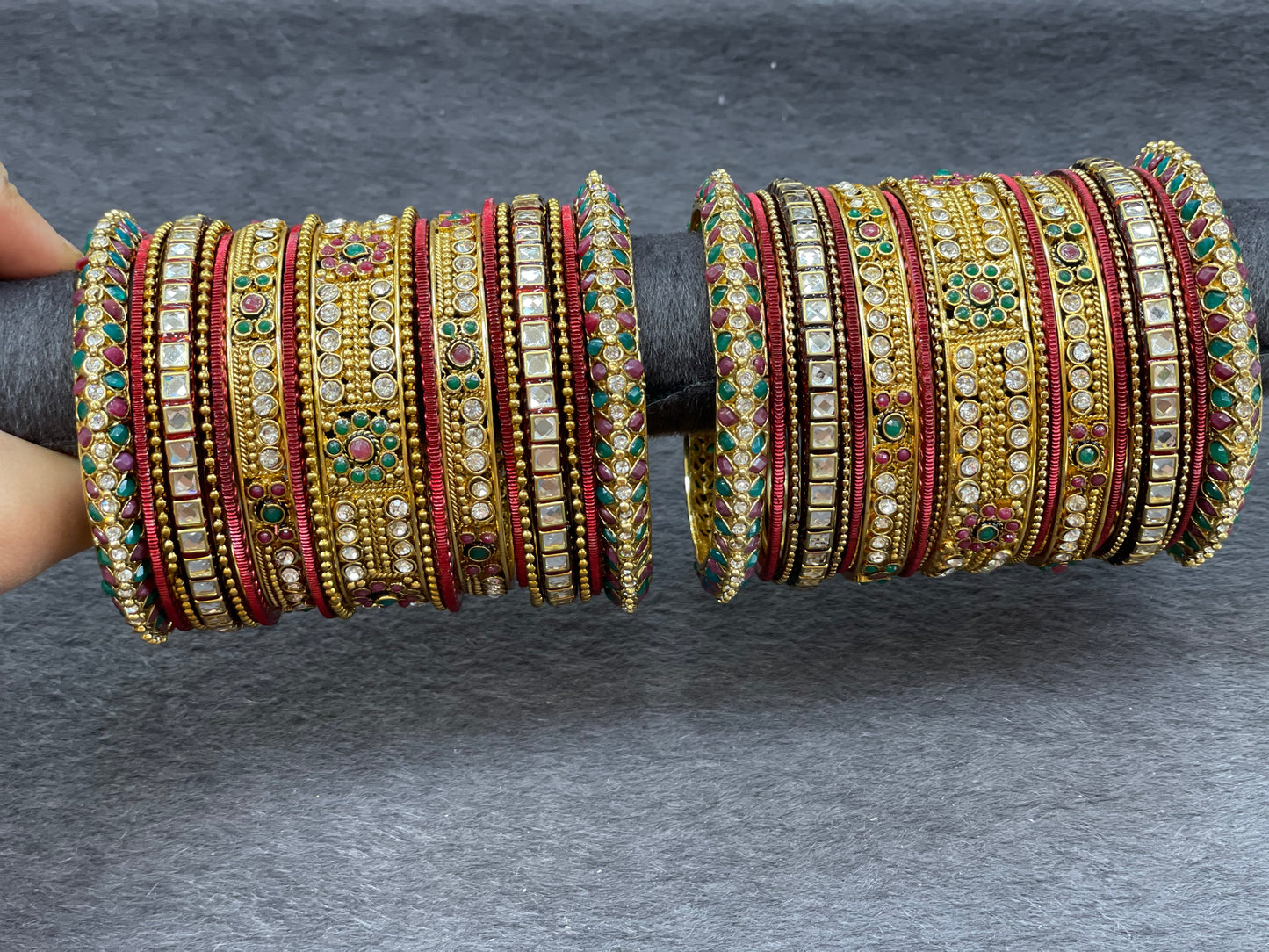 Gold Bangle Set/Bridal Chuda Set,