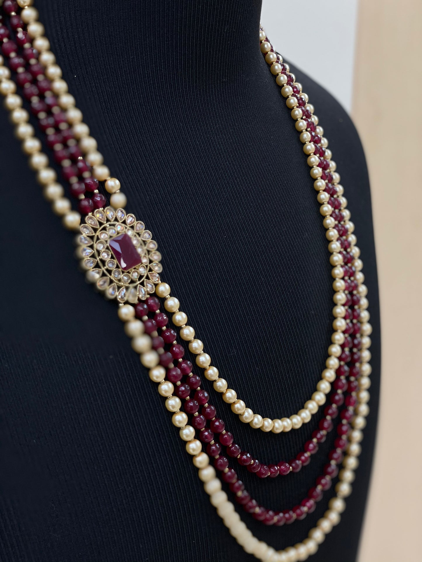 Groom’s Ruby and Pearl Prince Necklace