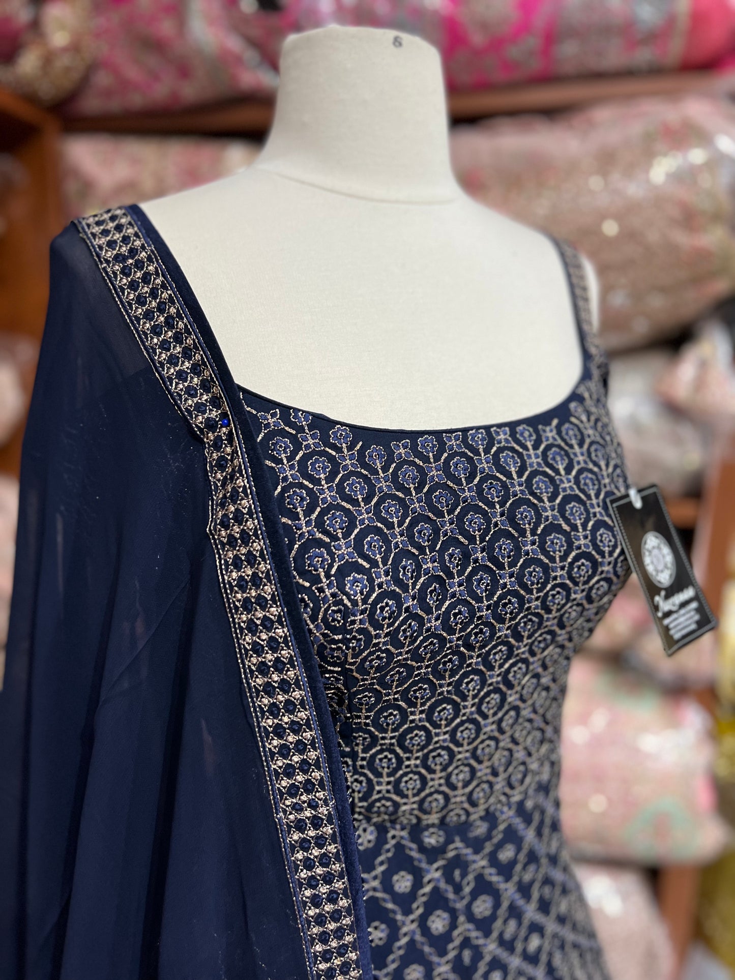 Navy Blue Anarkali PWA-165