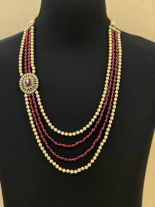 Groom’s Ruby and Pearl Prince Necklace